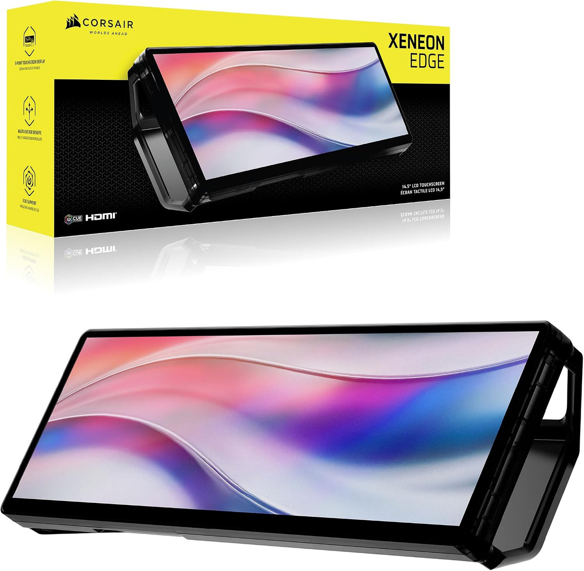 Corsair XENEON Edge 14.5" 2K Portable LCD HDMI USB C Touchscreen – Smoke