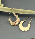 10kt Gold hoop earrings | Basket hoops real gold | Mexican gold jewelry