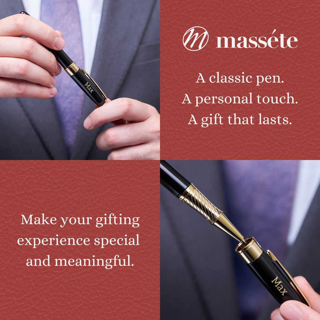 Massete Venero Rollerball Pen with 23K Gold-Plated Trim