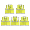 Safety Main 05EAMYZ Economy Vest, Class 2, All Mesh, Hi-Vis Yellow, Pack of 5
