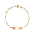 UNICORNJ 14K Yellow Gold Engravable Butterfly ID Bracelet, 5.5 Inches