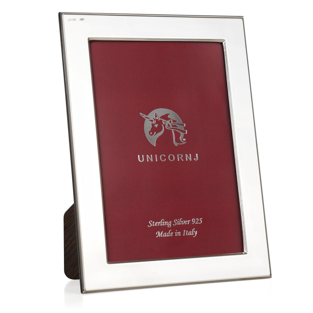 UNICORNJ Sterling Silver 4x6 Picture Frame, Plain Polished