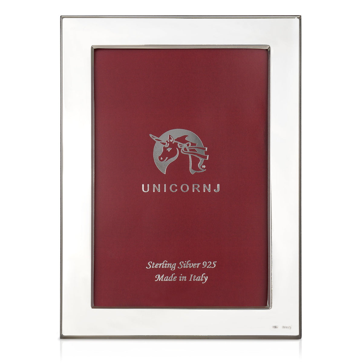 UNICORNJ Sterling Silver 4x6 Picture Frame, Plain Polished