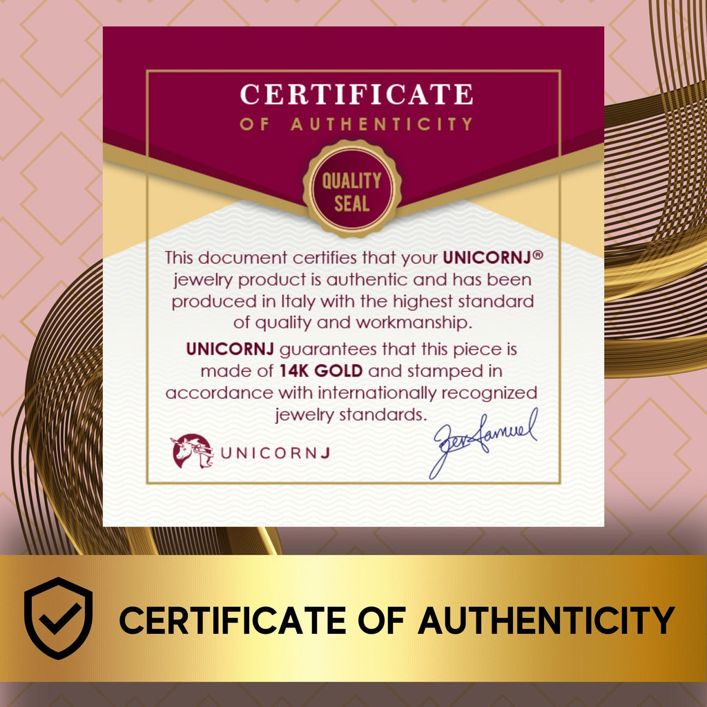 UNICORNJ 14K Yellow Gold Engravable ID Bracelet, Heart Cutout, 5.5 Inches