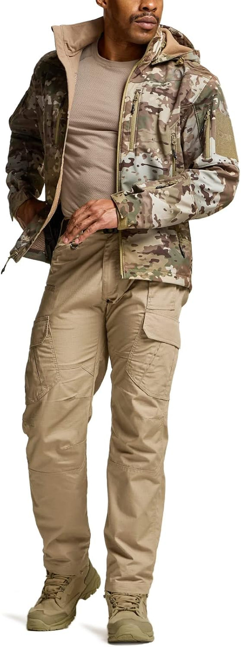 Men'S Tactical Pants, Water Resistant Ripstop Cargo Pants, Lightweight EDC Work Hiking Pants, Outdoor Apparel